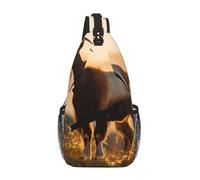 WBQLSL Bolso cruzado estampado de cabras para exteriores, mochila ligera de viaje, perfecta para viajes diarios y ciclismo