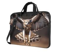 WBQLSL Bolso cruzado y maletín para portátil con estampado de buitre de serpiente voladora, fácil de llevar para viajes de negocios y trabajo, Black, 14 inch