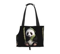 WBQLSL Bonita bolsa de viaje para mascotas con estampado de panda gigante, pequeña bolsa de hombro para coches y personas