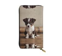 WBQLSL Bonita cartera de cuero elegante para cachorros, monedero de 7.4 x 4.13 pulgadas de largo con cremallera, práctica cartera de viaje para dinero en efectivo