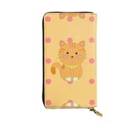 WBQLSL Bonita cartera de piel con cremallera de gatito de dibujos animados, bolsa de mano de 7.5 x 4.1 pulgadas de largo, múltiples compartimentos y gran capacidad, un buen regalo para amigos