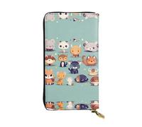 WBQLSL Bonita cartera de piel con diseño de animales pequeños, monedero de 7.4 x 4.13 pulgadas de largo con cremallera, práctica cartera de viaje para dinero en efectivo