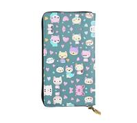 WBQLSL Bonita cartera de piel con diseño de zorro pequeño, monedero de 7.4 x 4.13 pulgadas de largo con cremallera, práctica cartera de viaje para dinero en efectivo