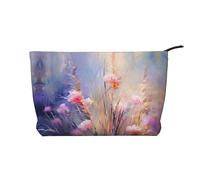 WBQLSL Botanical Illustration Garden Corduroy - Bolsa de almacenamiento de viaje, puede contener lápiz labial, polvo y otros cosméticos, color negro, talla única