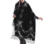 WBQLSL Bufanda larga con borlas de edificios extraños, una bufanda de moda para mujer, perfecta para primavera, otoño o invierno, y un gran regalo de vacaciones.