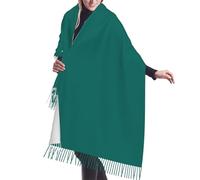 WBQLSL Bufanda larga de borla verde oscuro liso, una bufanda de moda para mujer, perfecta para primavera, otoño o invierno, y un gran regalo de vacaciones.