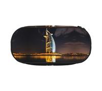 WBQLSL Burj Al Arab Hotel - Bolsa de almacenamiento de papelería impresa - Estuche de múltiples capas portátil para estudiantes