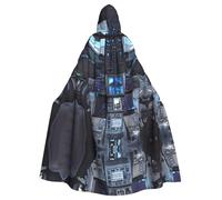 WBQLSL Cabin of the Future - Capa de Halloween con capucha para fiesta de disfraces (longitud 147 cm/altura de la capucha 38 cm)