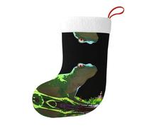 WBQLSL Calcetines de almacenamiento decorativos impresos de lagarto mirando hacia el cielo, 45 x 28 cm, para fiestas de Navidad y Año Nuevo