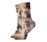 WBQLSL Calcetines de media pantorrilla con estampado de gente del desierto, informales, cálidos, calcetines elegantes para actividades al aire libre y uso diario
