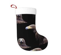WBQLSL Calcetines de Navidad con diseño de águila mirando hacia atrás, 44 x 28 cm, calcetines de decoración de regalo de Navidad, Año Nuevo, calcetines de fiesta