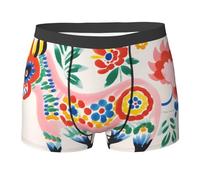 WBQLSL Calzoncillos tipo bóxer con estampado biológico de graffiti, cómodos para el hogar, viajes y deportes, Negro, Medium