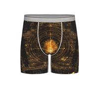 WBQLSL Calzoncillos tipo bóxer para hombre con estampado de mapa de estrellas, frescura y comodidad durante todo el día, talla larga (S-2XL), gris claro, S