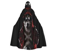 WBQLSL Capa con capucha estampada de perros guapos, disfraz de fiesta de día festivo, carnaval, adecuado para adultos y niños