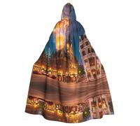 WBQLSL Capa con capucha Fiery Red Street Prints, disfraz de fiesta festiva/carnaval, adecuado para adultos y niños