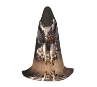 WBQLSL Capa de cosplay con capucha | Buitre de serpiente voladora impresa grande - Accesorio para disfraz de escenario para juego de rol