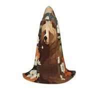WBQLSL Capa de cosplay con capucha | Estampado de oso con aroma a flores - Accesorio para disfraz de escenario de juego de rol
