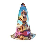 WBQLSL Capa de cosplay con capucha | Estampado Happy Little Dinosaur L - Accesorio para disfraz de escenario de juego de rol