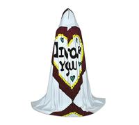 WBQLSL Capa de cosplay con capucha | Impresión L de confesiones de amor - Accesorio para disfraz de escenario de juego de rol