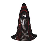 WBQLSL Capa de cosplay con capucha | Impresión L de perros guapos, accesorio para disfraz de escenario de juego de rol