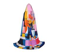 WBQLSL Capa de cosplay con capucha | Pinturas abstractas estilo Matisse, impresión L, accesorio para disfraz de escenario de juego de rol