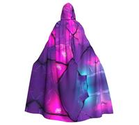 WBQLSL Capa de Halloween con estampado de suelo roto, capa con capucha, adecuada para fiestas temáticas