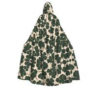 WBQLSL Capa de Halloween con estampado de trébol celta, capa con capucha, adecuada para fiestas temáticas