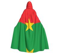 WBQLSL Capa de Halloween estampada con la bandera de Burkina Faso, capa con capucha para bailes de máscaras, fiesta de carnaval o disfraz de cosplay