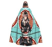 WBQLSL Capa estampada con capucha de The Silent Monkey