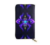 WBQLSL Cartera de cuero con cremallera central de 7.5 x 4.1 pulgadas de largo, múltiples compartimentos y gran capacidad, un buen regalo para amigos
