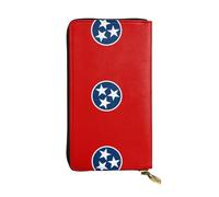 WBQLSL Cartera de cuero con cremallera con bandera del estado de Tennessee, bolsa de mano de 7.5 x 4.1 pulgadas de largo, múltiples compartimentos y gran capacidad, un buen regalo para amigos