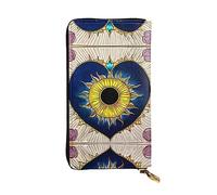 WBQLSL Cartera de cuero con cremallera de corazón de dibujos animados, bolsa de mano de 7.5 x 4.1 pulgadas de largo, múltiples compartimentos y gran capacidad, un buen regalo para amigos
