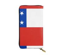 WBQLSL Cartera de cuero con cremallera de la bandera de Chile, bolsa de mano de 7.5 x 4.1 pulgadas de largo, múltiples compartimentos y gran capacidad, un buen regalo para amigos