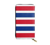 WBQLSL Cartera de cuero con cremallera de la bandera de Costa Rica, bolsa de mano de 7.5 x 4.1 pulgadas de largo, múltiples compartimentos y gran capacidad, un buen regalo para amigos