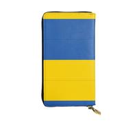 WBQLSL Cartera de cuero con cremallera de la bandera de Ucrania, bolsa de mano de 7.5 x 4.1 pulgadas de largo, múltiples compartimentos y gran capacidad, un buen regalo para amigos