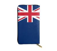 WBQLSL Cartera de cuero de mano, cartera de 7.5 x 4.1 pulgadas de largo, compartimento secreto, almacenamiento, protege la privacidad personal, patrón de la bandera de las Islas Turcas y Caicos