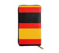 WBQLSL Cartera de cuero elegante con la bandera de Alemania, monedero de 7.4 x 4.13 pulgadas de largo, con cremallera, práctica cartera de viaje para dinero en efectivo