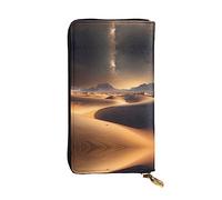 WBQLSL Cartera de piel con cremallera Desert Stars de 7.5 x 4.1 pulgadas de largo, múltiples compartimentos y gran capacidad, un buen regalo para amigos