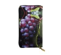 WBQLSL Cartera de piel con cremallera Fresh Grapes de 7.5 x 4.1 pulgadas de largo, múltiples compartimentos y gran capacidad, un buen regalo para amigos