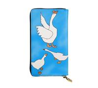WBQLSL Cartera de piel con cremallera White Goose House de 7.5 x 4.1 pulgadas de largo, múltiples compartimentos y gran capacidad, un buen regalo para amigos
