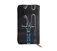 WBQLSL Cartera de piel elegante con diseño de pipa de agua, monedero de 7.4 x 4.13 pulgadas de largo, con cremallera, práctica cartera de viaje para dinero en efectivo