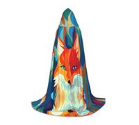 WBQLSL Colorido Little Foxes - Capa mediana con capucha, disfraz de adolescente, decoración de fiesta, tallas S/M/L