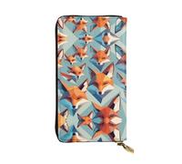 WBQLSL Cube Fox Bolso largo de cuero con monedero con cremallera y 12 ranuras para tarjetas de crédito, cartera ligera de viaje para dinero en efectivo