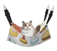WBQLSL Cupcake - Hamaca mediana impresa para mascotas, hamaca para dormir para gatos, hurones, cachorros, conejos, animales pequeños