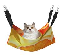 WBQLSL Cutting up an Orange Medium Printed Cat Cage Hanging Hammock - Adecuado para gatos, hurones, cachorros, conejos, animales pequeños