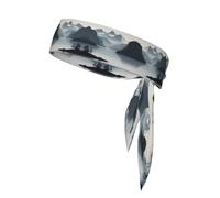 WBQLSL Diadema deportiva de tenis, unisex, de doble cara, para jugar a la pelota, correr por la mañana, patrón mínimo de fiordo