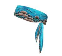 WBQLSL Diadema deportiva de tenis, unisex, de doble cara, para jugar a la pelota, diseño de ballenas de mar profundo