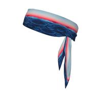 WBQLSL Diadema deportiva de tenis, unisex, de doble cara, para jugar a la pelota, patrón de límites marítimos de carrera matutina