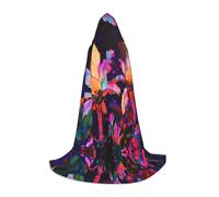 WBQLSL Disfraz de Halloween, capa de mago M con estampado de botánica fallida, adecuado para adultos y adolescentes, tallas S, M, L disponibles