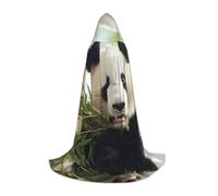 WBQLSL Disfraz de Halloween, capa de mago M con estampado de panda mudo, adecuado para adultos y adolescentes, tallas S, M, L disponibles